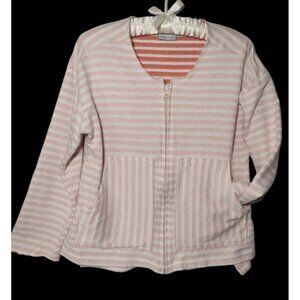 Columbia Melody Full Zip Jacket Top Size M Woven Herringbone Active Pockets